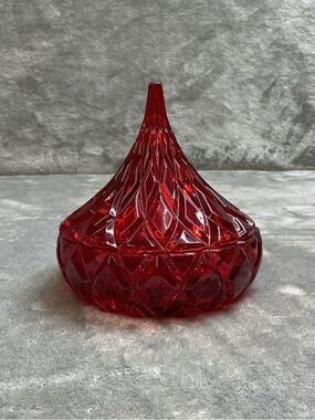 Shannon Crystal Hand Crafted Designs Red Candy Dish Designed in Ireland